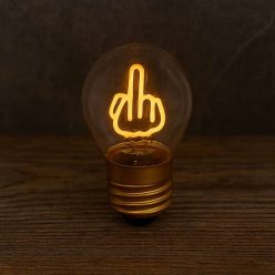 Középső ujj izzó