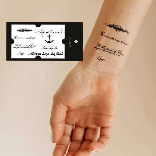 Tattooshka lemosható tetoválás - Horgony