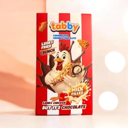 Tabby Chicken Chocolate csirkecomb alakú krémmel töltött csokoládé 50g