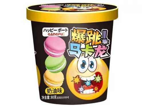 Gangfu Creamy Popping Candy krémes macaron robbanócukorral 80g