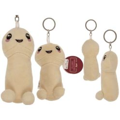 Plüss pénisz kulcstartó