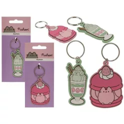 Pusheen cica kulcstartó