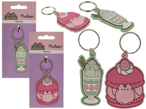 Pusheen cica kulcstartó