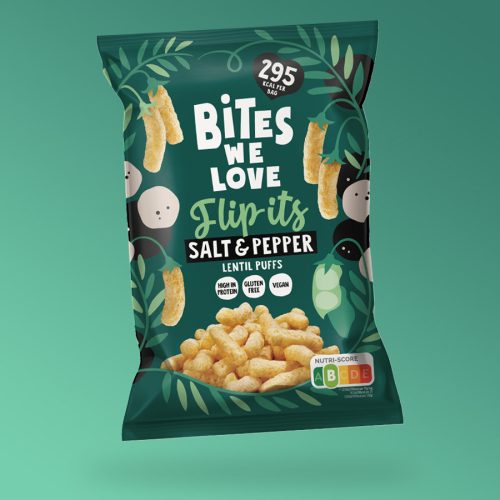 Bites We Love vegán sós-borsos lencse chips BIO 75g Szavatossági idő: 2024-09-22