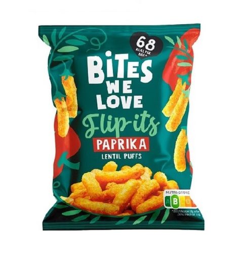 Bites We Love vegán paprikás lencse chips BIO 18g