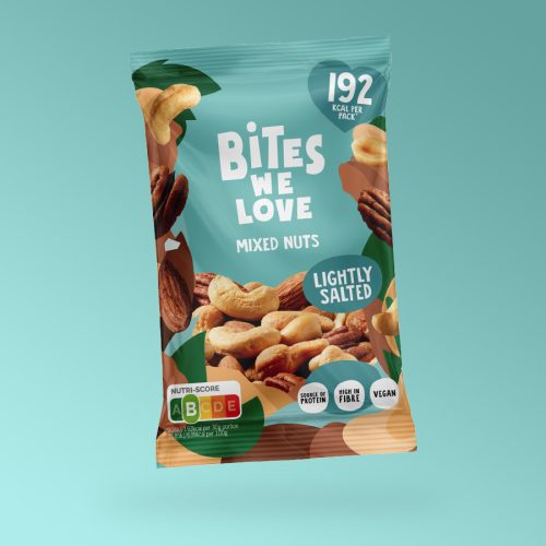 Bites We Love vegán enyhén sózott diákcsemege mix 30g