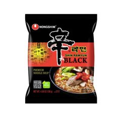   NONGSHIM Instant Noodles Shin Ramyun Black enyhén fűszeres instant tészta leves 130g