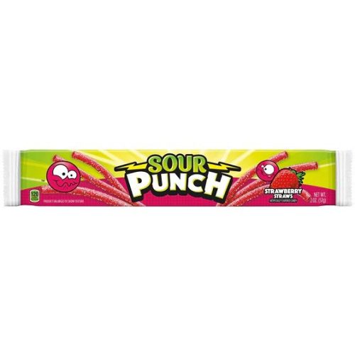 Sour Punch Strawberry Straws epres savanyú gumicukor 57g Szavatossági idő: 2024-07-06