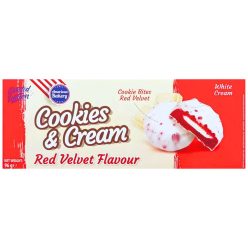   AB Cookies and Cream Red Velvet vörös bársony ízű tejbevonatos keksz 96g