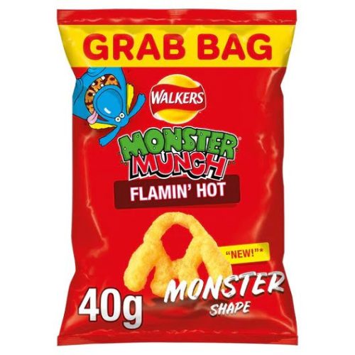 Walkers Monster Munch Flamin Hot snack 40g