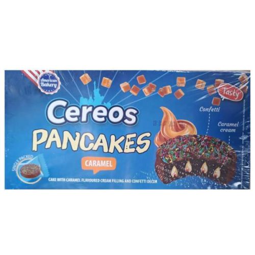 AB Cereos Pancakes Confetti Caramel karamell töltelékes sütemény 150g
