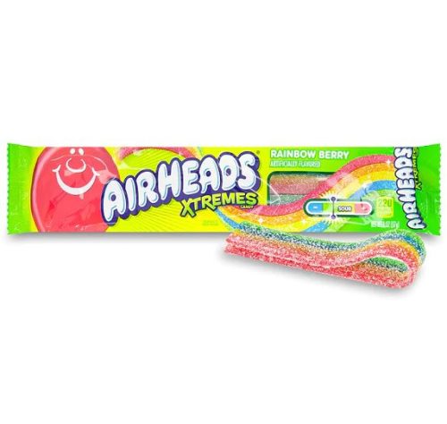 Airheads Xtremes Sour Rainbow Berry extra savanyú rágós gumicukor 57g