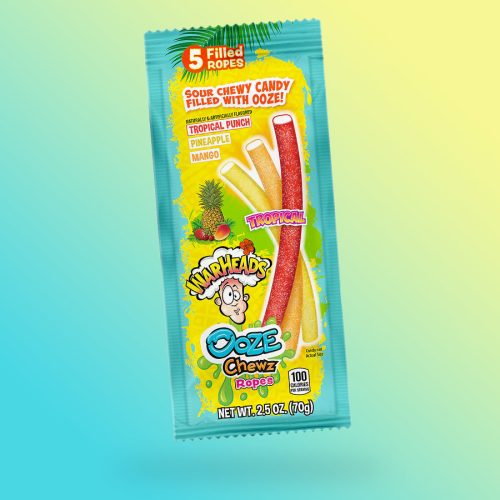 Warheads Ooze Tropical Ropes trópusi savanyú gumicukor 70g