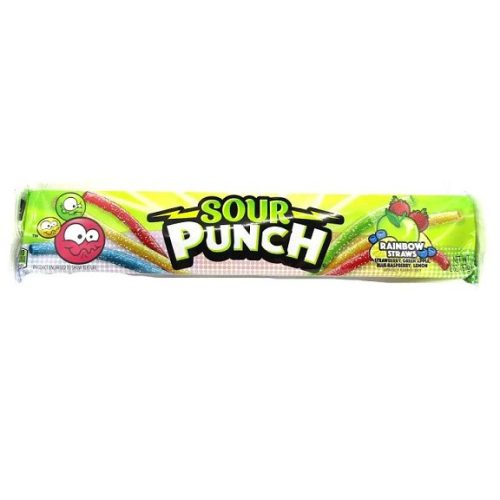 Sour Punch Rainbow Straws gyümölcsös savanyú gumicukor 57g Szavatossági idő: 2024-08-08