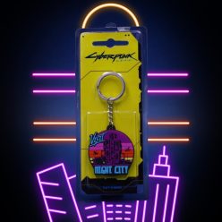 Cyberpunk 2077 - Visit Night City gumi kulcstartó