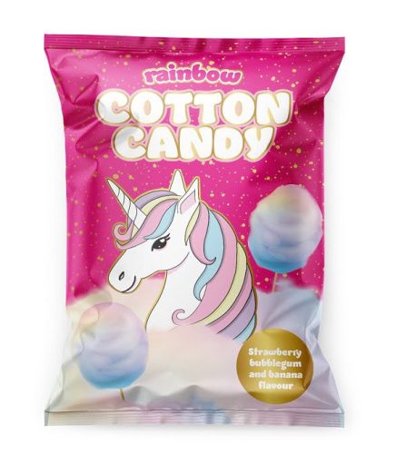 Rainbow Cotton Candy Unikornis gyümölcs ízű szivárványos vattacukor