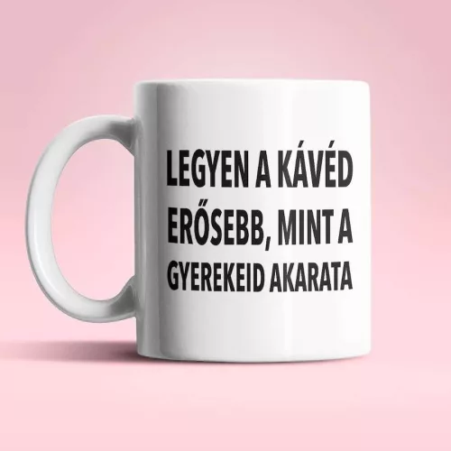 Erősebb kávé fehér bögre