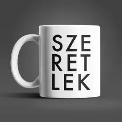 Szeretlek fehér bögre