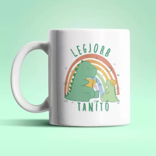 Legjobb tanító dínós bögre