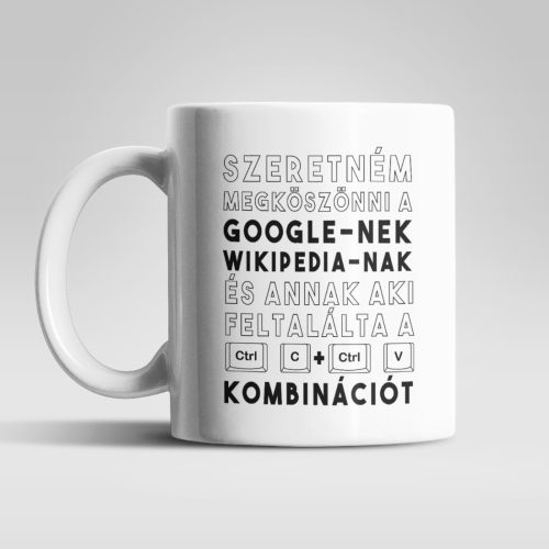 Köszönöm Wikipédia bögre