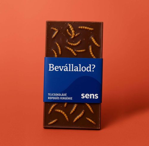 Sens táblás tejcsokoládé kukacokkal 90g