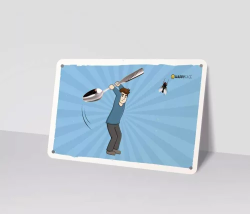 Emoji fémtábla - Csapd le