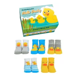   Hello Ducky - kacsa mintás 5 pár újszülött baba zokni szett