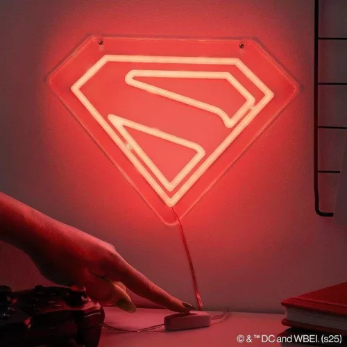 Superman Logo Wall Mountable LED Neon Light falra szerelhető hangulatvilágítás