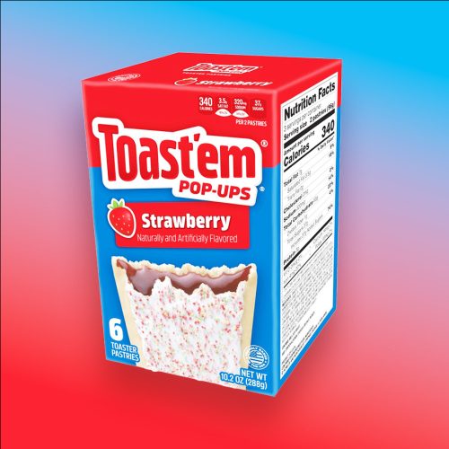 Toastem Pop Ups Frosted Strawberry eper töltelékes sütemény 288g