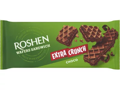 Roshen Extra Crunch 142g Kakaós krémmel töltött csokoládés ostya