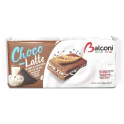   Balconi piskóta 10*35g Choco Latte 350g Tejkrémes-csokidarabokkal