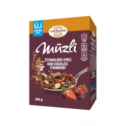 Cerbona dob.müzli 200g Étcsokoládés-epres