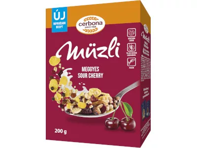 Cerbona dob.müzli 200g Meggyes