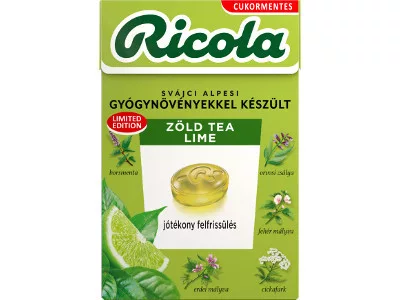Ricola 40g Zöld Tea-Lime ízű