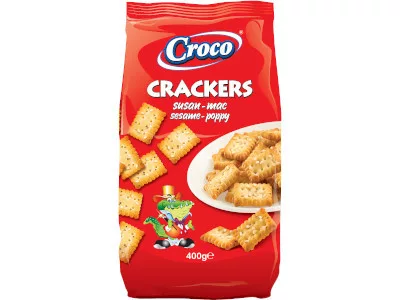 Croco kréker 400g Szezámos-mákos mix