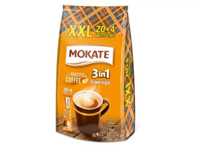 Mokate XXL 3in1  24*17g Barna cukorral