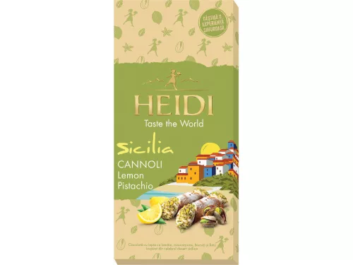 Heidi 80g Sicilia Cannoli - Lemon Pistachio fehér csokoládé