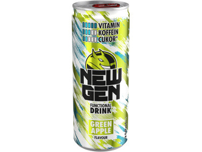 Hell New Gen 250ml Green Apple DRS szénsavas funkcionális ital