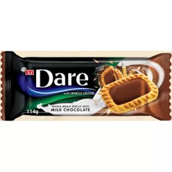 Dare teljeskiőrlésű keksz 114g Tejcsokoládés XXX