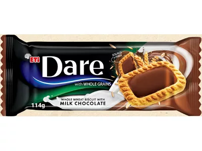 Dare teljeskiőrlésű keksz 114g Tejcsokoládés XXX