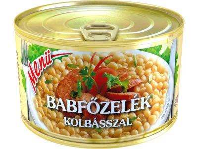 Menü 400g Babfőzelék kolbásszal