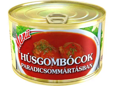 Menü 400g Húsgombóc paradicsommártásban