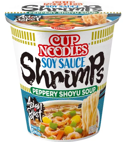 Nissin Cup Noodles 63g Szójaszószos rák