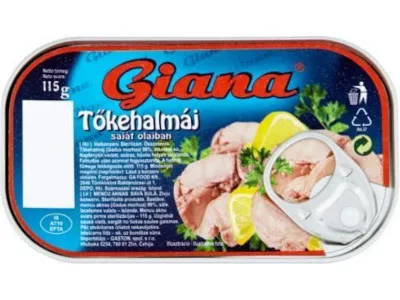Giana tőkehalmáj saját olajában 115g Natúr