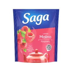 Saga gyümölcstea 34g Málna 20db