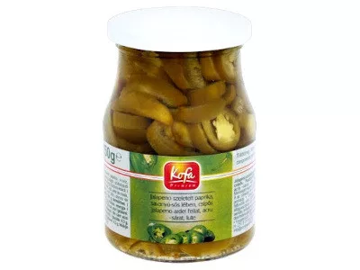 Kofa Jalapeno 350g szeletelt savanyú-sós lében,csípős