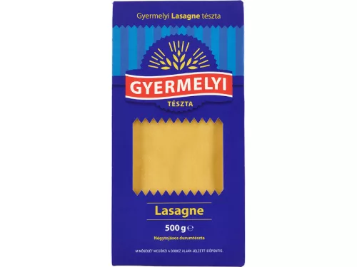 Gyermelyi tészta 500g Lasagne - 4tojásos