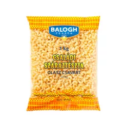 BALOGH tészta 1kg Olasz Csavart