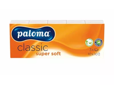 Paloma papírzsebkendő 10x10db Classic 3 réteg