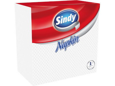 Sindy Szalvéta 45db 1rétegű, fehér 33x33 cm